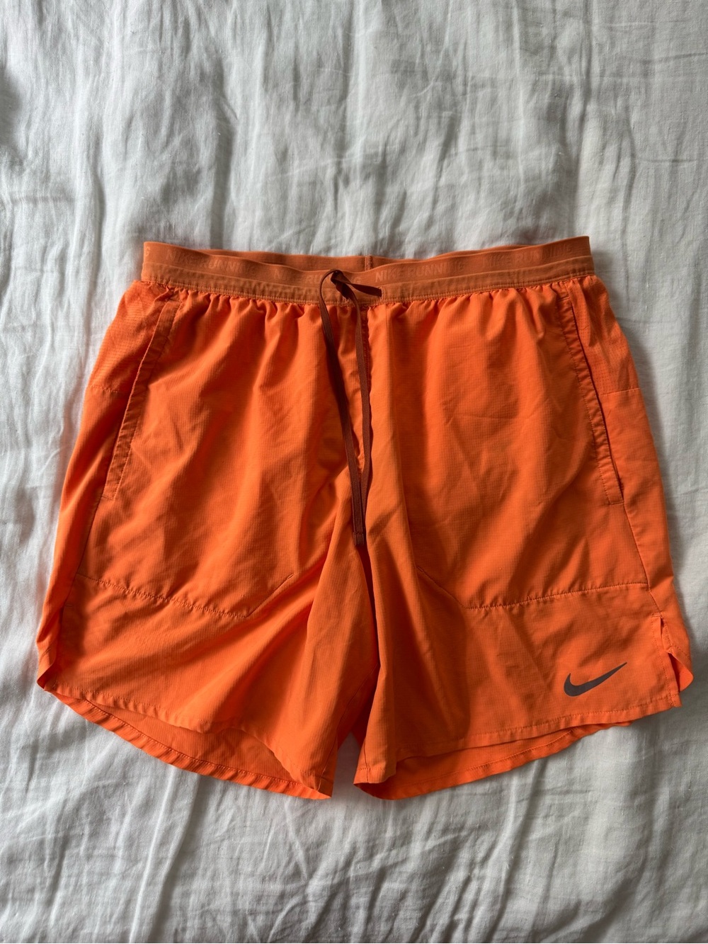 Nike Men's Bright Orange Athletic Shorts